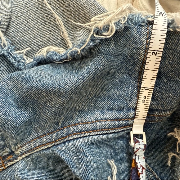 Abercrombie & Fitch Blue Cutoff Shorts - Picture 4 of 4